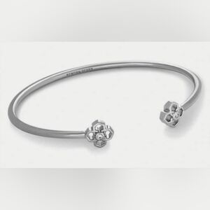 KENDRA SCOTT Iris Cuff Bracelet Rhodium Silver Tone Crystals